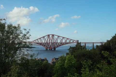 View of Forth Bridge, the worlds longest cantilever bridge, Scotland, United Stock Photos