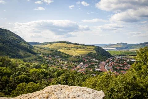 The view from Fortress of Deva, Romania Stock Photos