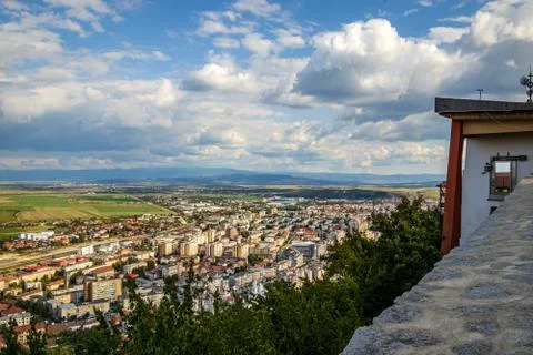 The view from Fortress of Deva, Romania Stock Photos