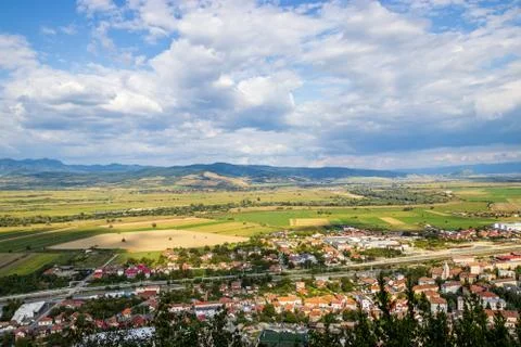 The view from Fortress of Deva, RomaniaThe view from Fortress of Deva Stock Photos