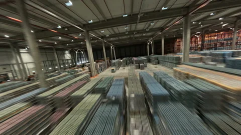 View FPV drone flight inside industrial Stock Video Pond5