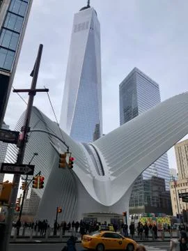 View of the Freedom Tower and Oculus in Lower Manhattan Stock Photos