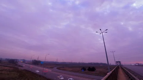 View of a Freeway Intersection Stock Footage 58831400