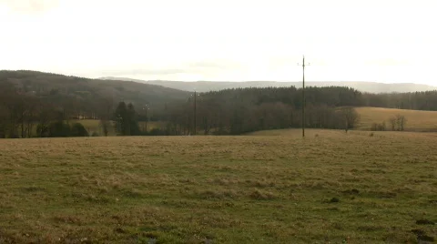 View of French Countryside Stock Footage