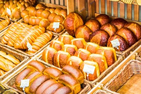 View on fresh bread made in bakery of Armenia Stock Photos