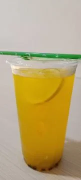 View of fresh drinks on the table Stock Photos