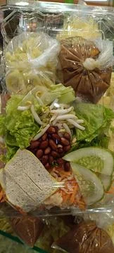View of fresh vegetable salad Stock Photos