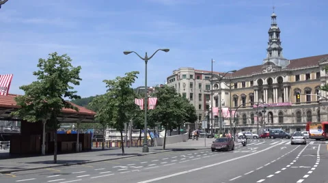 View of the front of city hall Stock Footage 64296234