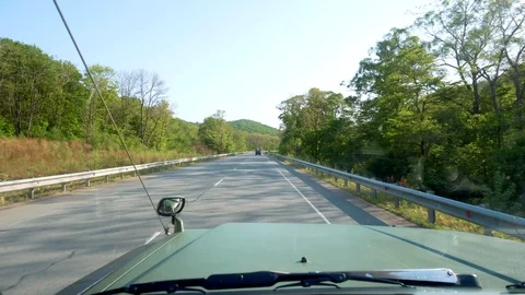 View from the front window of the car Vídeos de archivo 117589752