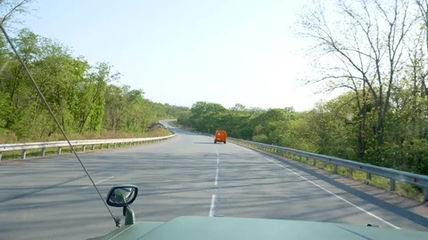 View from the front window of the car Vídeos de archivo 117591645