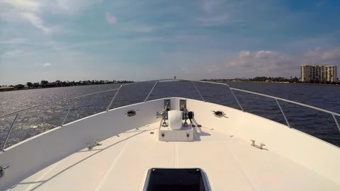 View From Front Of Yacht (Timelapse) Видео 129619954