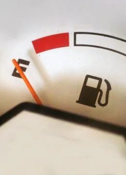 View of Fuel level Indicator of a two wheeler motor cycle Stock Photos