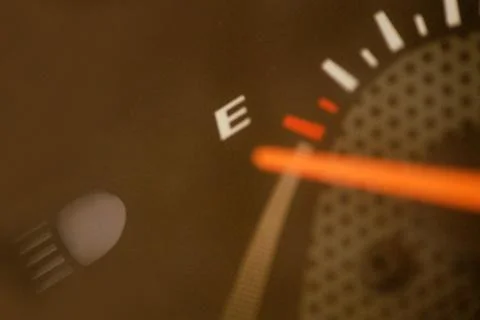 View of Fuel level Indicator of a two wheeler motor cycle Stock Photos