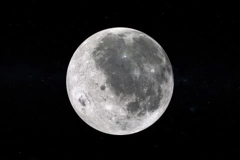 View of Full Big Super Moon from Space. Elements of this image furnished by N イラスト素材