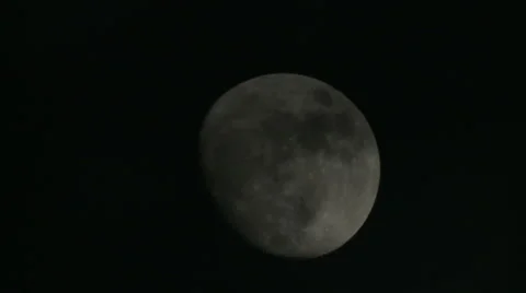 View of full moon with craters Stock Footage 44796206