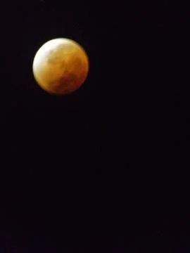 View of the full moon eclipse Fotos Stock