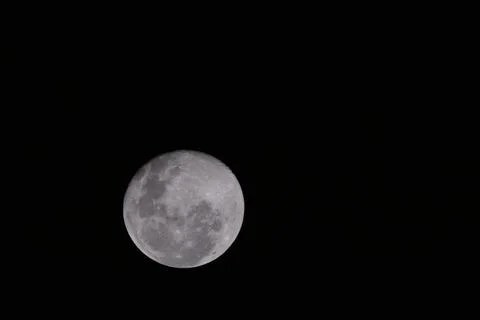 View of a full moon at night Stock Photos