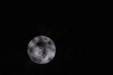 View of full moon at night Stock Photos