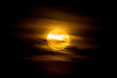 View of full moon Stock Photos