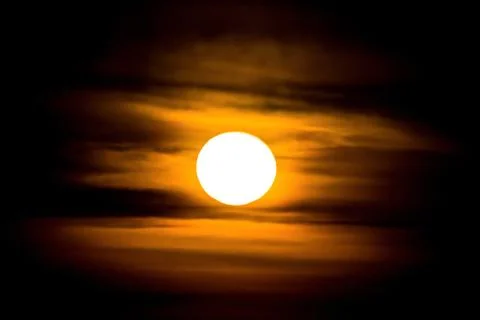 View of full moon Stock Photos