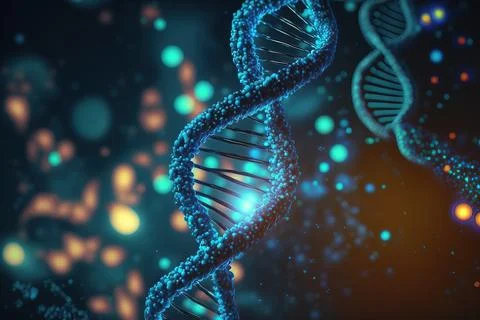 View future human DNA molecules under the microscope. Concept of the evolut.. 스톡 일러스트