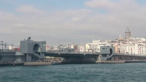 View of galata bridge Stock Footage 69246942