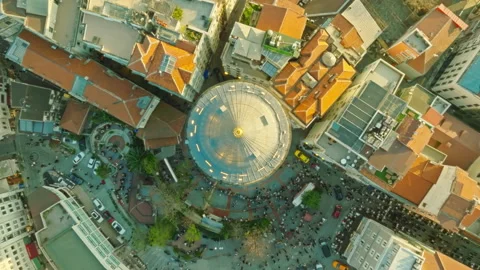 View of the Galata Tower from Eminonu district, Beyoglu district, Istanbul. Stock Footage 322927151