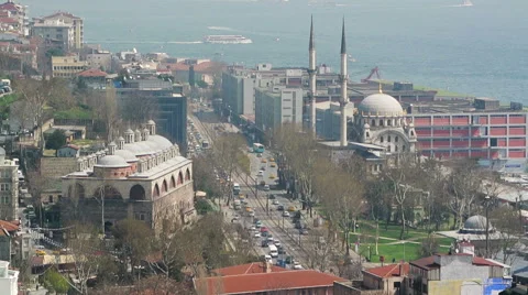 View from Galata Tower in Istanbul, Turkey 스톡 동영상 44894756