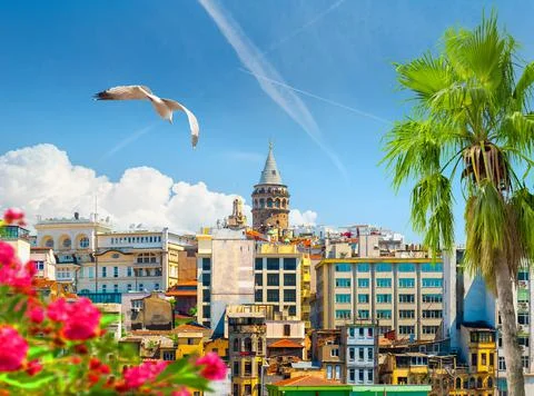 View on Galata Tower Stock Photos