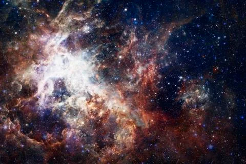 View of the galaxy in deep space. Elements of this image furnished by NASA Stock Illustration