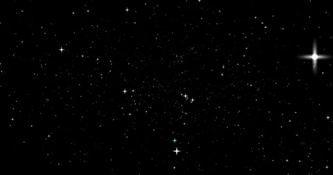 A view into the galaxy with moving stars Video stock 100528524