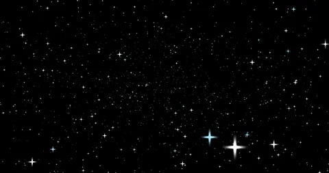 A view into the galaxy with moving stars Video stock 100528609