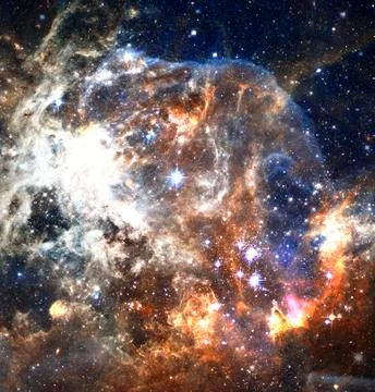 View of the galaxy in outer space. Elements of this image furnished by NASA Stock Illustration
