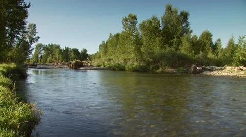 View of Gallatin River Video stock 55333995