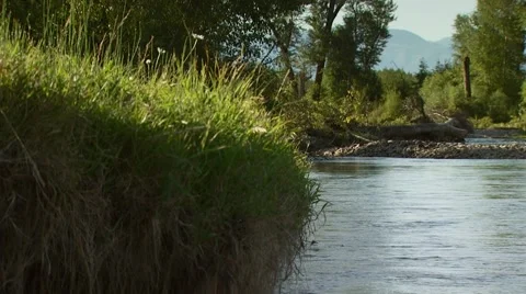 View of Gallatin River Stock Footage 55334008