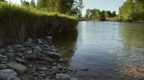 View of Gallatin River Stock Footage 55334020