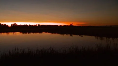 View of Gallatin River at sunset Stock Footage 55335329