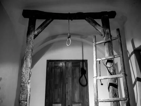 View on a gallows tree Stock Photos