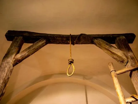 View on a gallows tree Foto stock