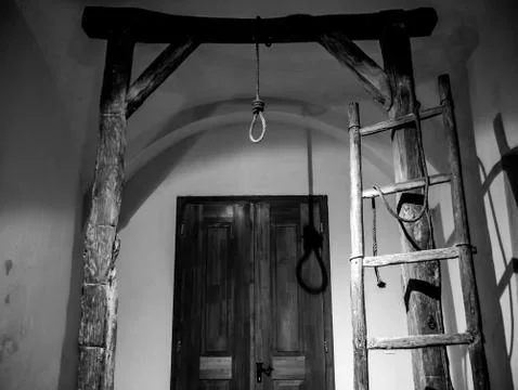 View on a gallows tree Stock Photos