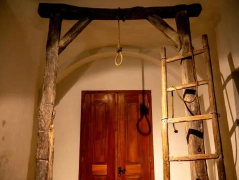 View on a gallows tree Stock Photos