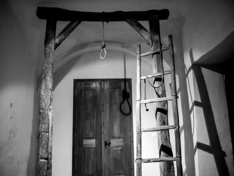 View on a gallows tree Stock-Fotos