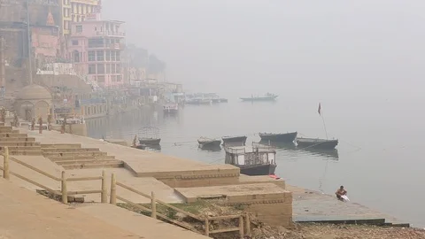 View of Ganges River 스톡 동영상 103424703