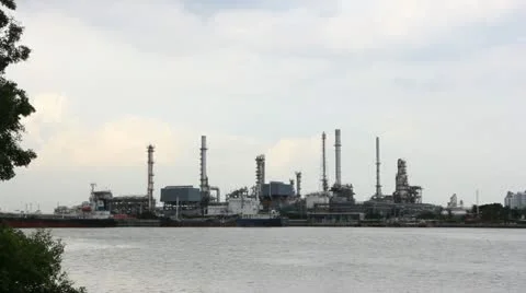 View gas processing factory. gas and oil industry 스톡 동영상 11906166