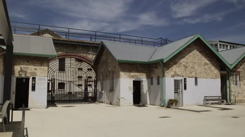 View of Gate into Fremantle Prison Stock Footage 61426167