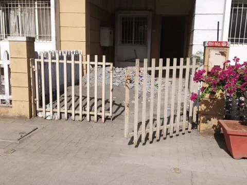 View of the gates of a house Stock Photos