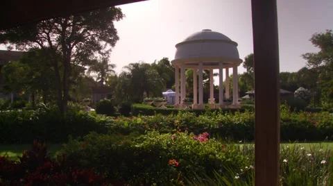 View of gazebo in garden Stock Footage 61085278