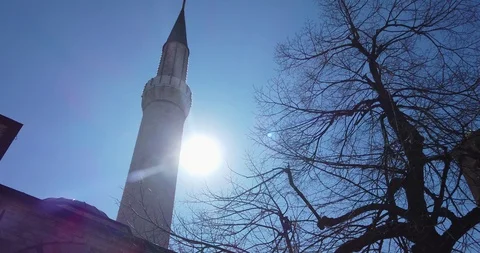 View of Gazi-husref-beg Mosque in Sarajevo Stock Footage 128654418