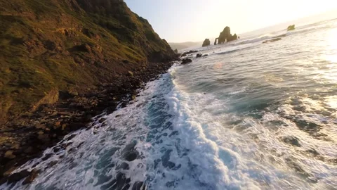 View of Gaztelugatxe, the coast of Biscay, Basque Country to northern Spain Video stock 159974248