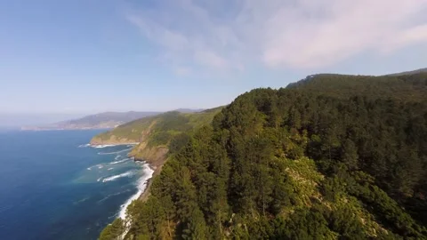 View of Gaztelugatxe, the coast of Biscay, Basque Country to northern Spain Video stock 159974974